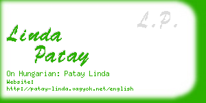 linda patay business card